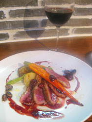 鴨のブルーベリーソース