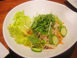 水菜とエノキのバリバリサラダ